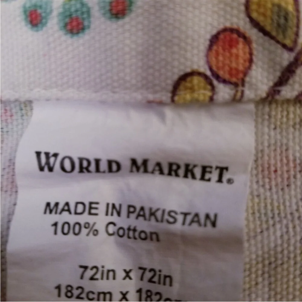 WORLD MARKET FABRIC SHOWER CURTAIN - Picture 4 of 8
